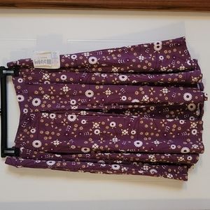 NWT Lularoe Floral Madison Midi Skirt w/Pockets! Large